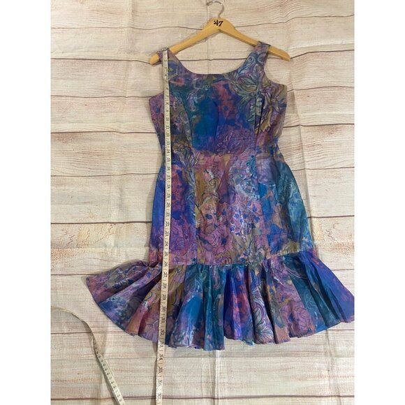 Vintage Knapp Studio Women's Multi Color Sleeveless Mini Dress - 5 - Picture 6 of 15